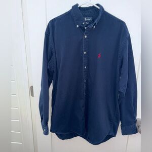 EUC Ralph Lauren Blake cotton twill button down shirt men's sz L